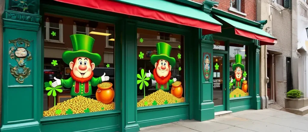 st patricks day window display ideas